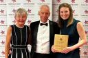 The Hillier family celebrating their national award win for Hillier Funeral Service's communtiy work