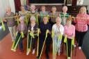 Tutor Lynwen Evans (back right) and class members enjoying their Low Impact Training class, held in Tycroes Church Hall.