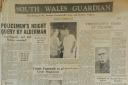 The first edition of the South Wales Guardian – dated October 20, 1955. The paper actually went on sale the following day after a few early teething problems