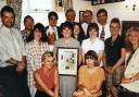 Staff celebrate the Guardian’s 40th anniversary in 1995