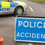 Police are at the scene of a crash on the A474