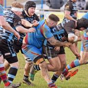 Ammanford breaking through the tackle