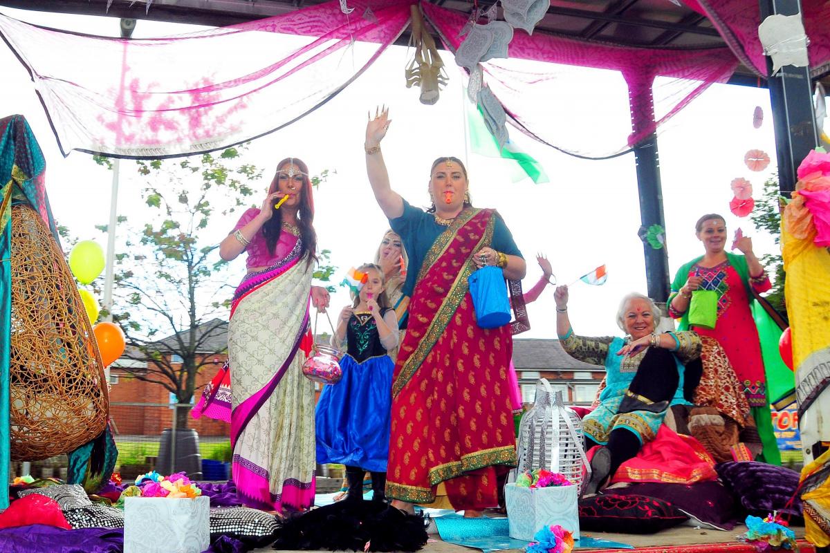 The Bollywood Beauties bring some Indian flavour to Gorslas Carnival.  Picture by Mark Davies
