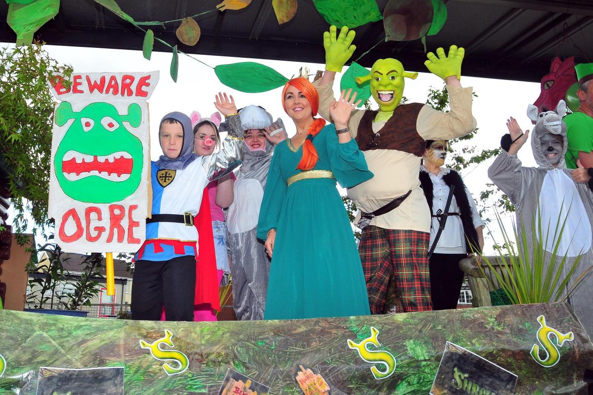 Cae'r Ffair Nursery brought the cast of Shrek to Gorslas Carnival.  Picture by Mark Davies