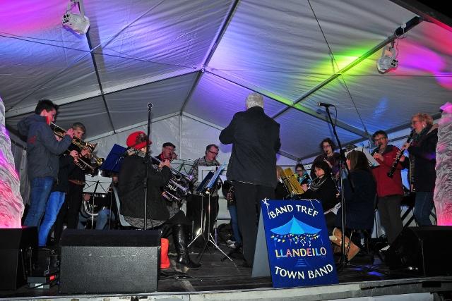 Llandeilo Town Band perform at Llandeilo Festival of the Senses.  Picture by Mark Davies