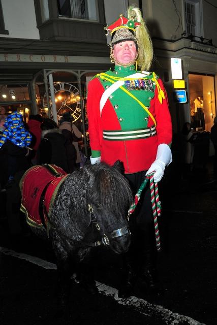 Gareth Blyth and Taffy the Shetland pony; mascot of the Welsh Horse Yeomanry.  Picture by Mark Davies