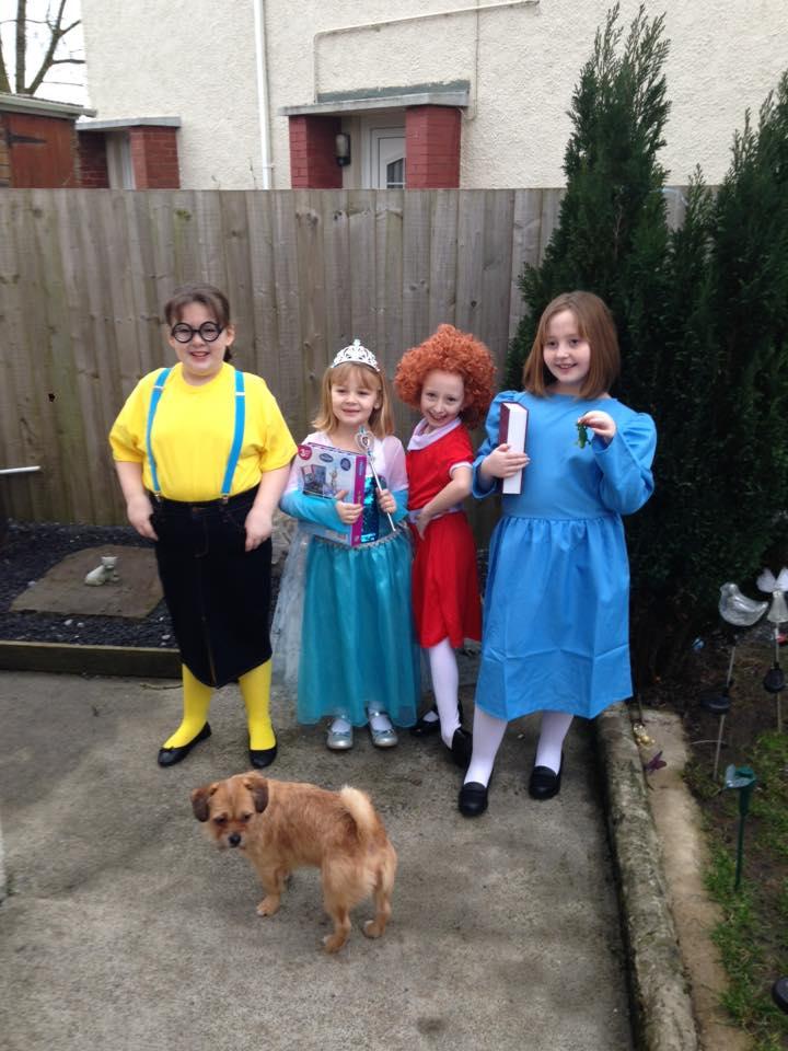 Book fans Ella,
Regan, Libby and
Bracken loved
getting into the
spirit of World
Book Day
