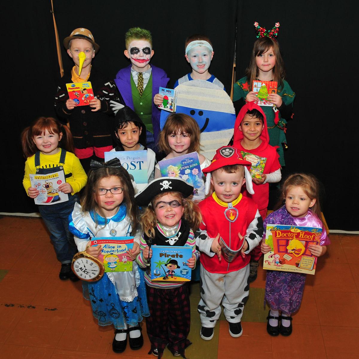 The infants from Ysgol Brobanw in Walters Road, Ammanford dressed as their favourite literary characters to celebrate World Book Day on Thursday.  Picture by Mark Davies