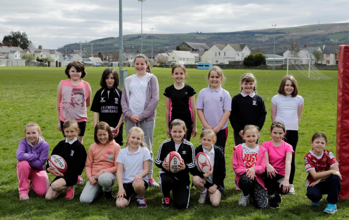 Ysgol Bro Banw, Ammanford girls. Pic: Photo Cymru.
