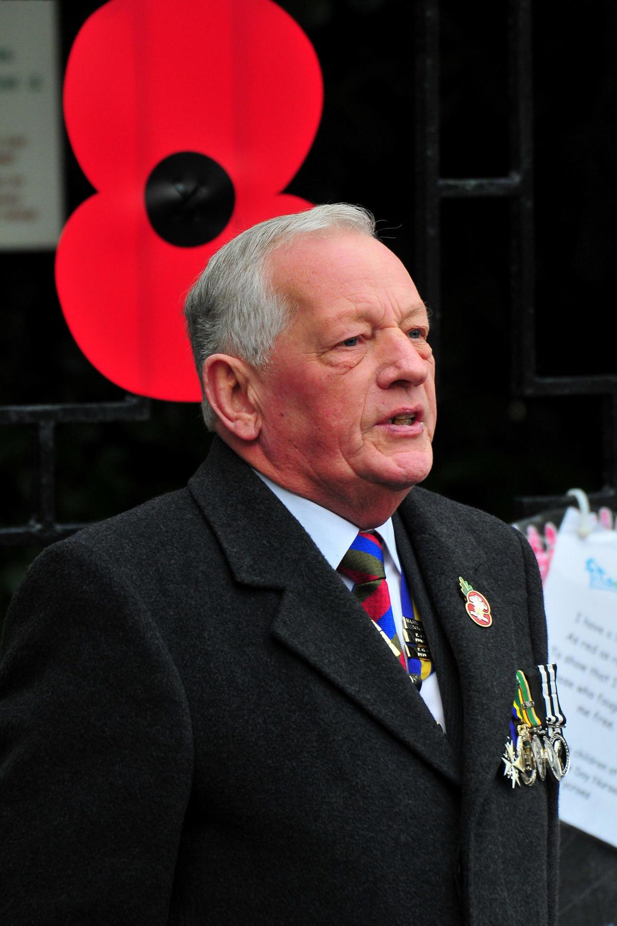 Major Ken Burton, President of Ammanford
British Legion remembers the
fallen Picture: Mark Davies