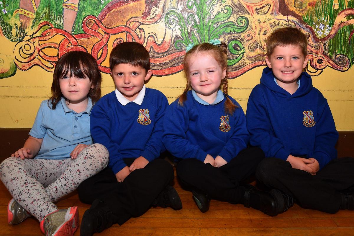 Connie, Conner, Aimee and Teddy have just started school at Ysgol Betws. Pic: Mark Davies