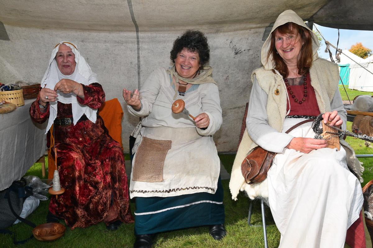 The ladies from Carmarthen Spinners,Weavers and Dyers.  Pic Mark Davies