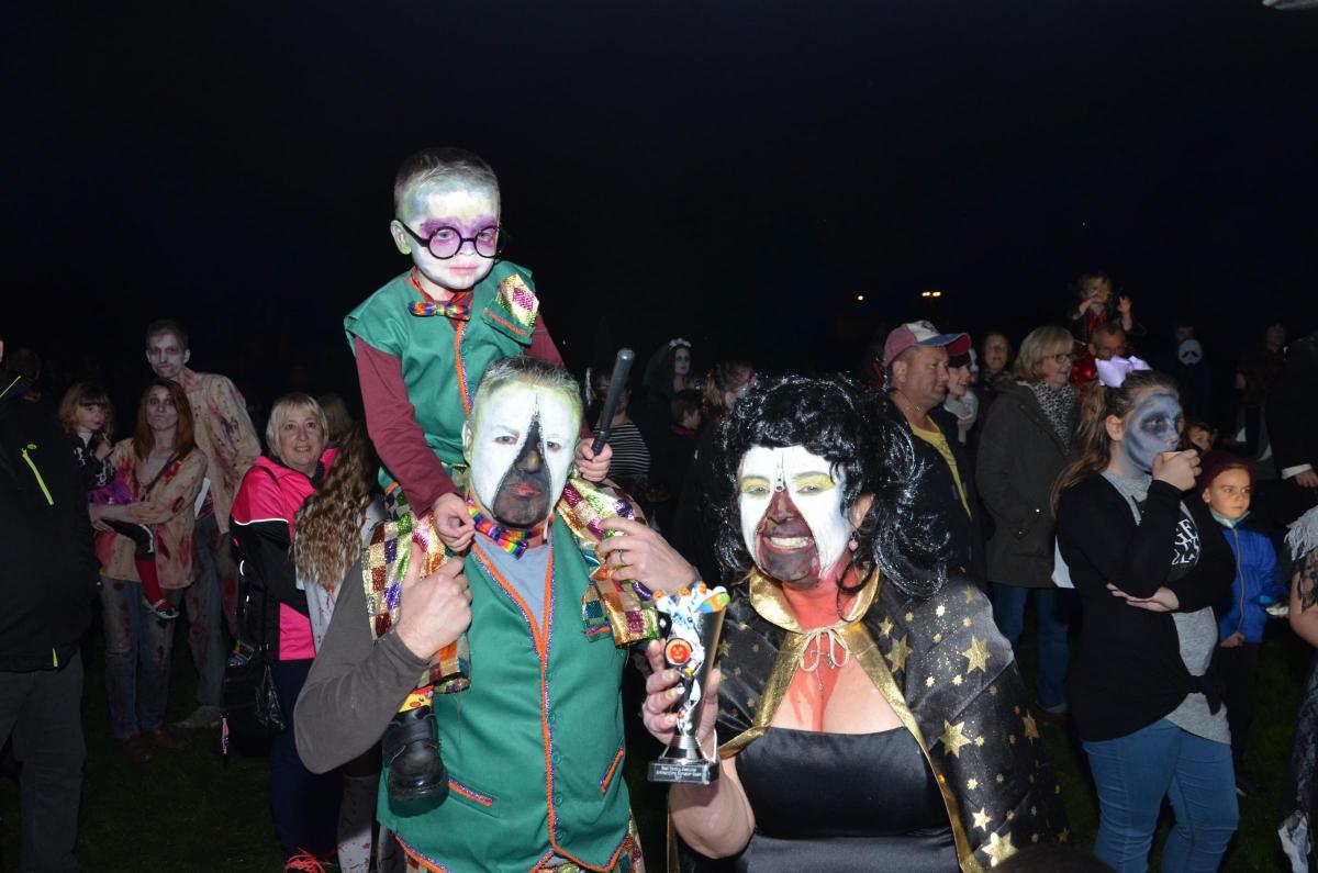Residents join the Monster Mash Parade in Ammanford. Pic: Alex Smith (AEP)