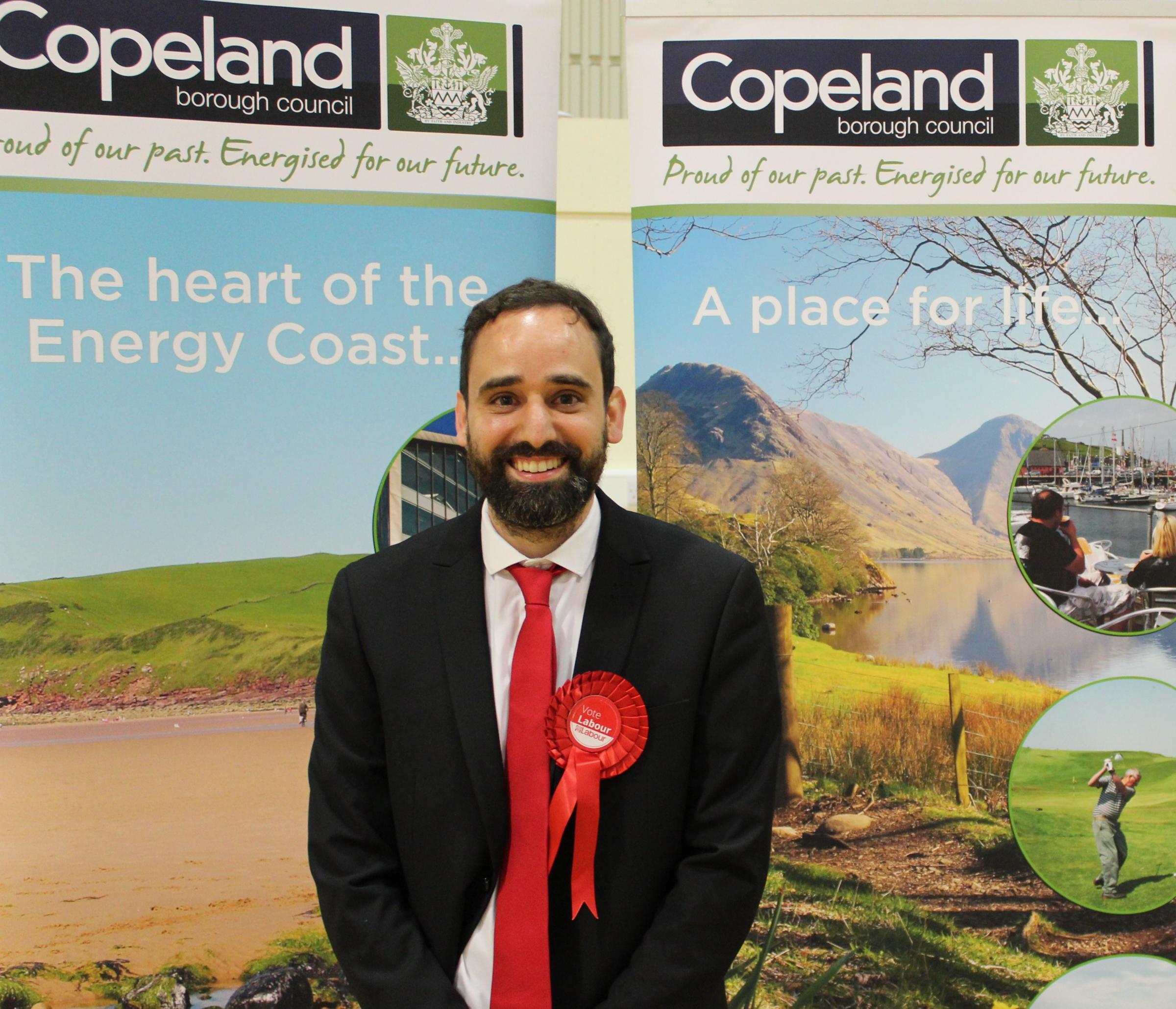 Labours Joseph Ghayouba, who has been elected to represent Whitehaven Central on Copeland Borough Council in a by-election. Photo: Copeland Council