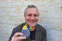 Comedian Noel James with his medal