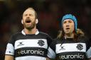 Justin Tipuric (right) joined Alun Wyn Jones in the Barbarians side that faced Wales on the weekend with the pair - and Leigh Halfpenny - playing their final international games.