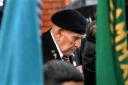 101-year-old Royal Navy veteran Neville Bowen in attendance at the Ammanford Remembrance Sunday service.