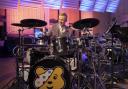 BBC weatherman Owain Wyn Evans who has completed his 24-hour drumathon for Children In Need, raising more than £1.6 million for the charity  Picture: PA/BBC