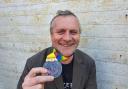 Comedian Noel James with his medal