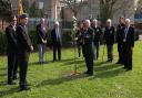Ammanford British Legion commemorates its centenary by planting a tree donated by the town council