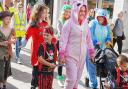 People in fancy dress joined the parade at Ammanford's Big Weekend. Picture: Stuart Ladd