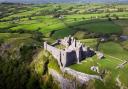 Aerial view.Carreg Cennen Castle (CD 34).Carmarthenshire.South.Castles.Historic Sites.