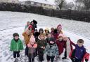Carmarthenshire children enjoy the January snows