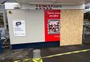 The scene at Tesco in Ammanford following the incident on Friday