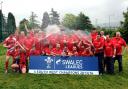 CHAMPIONS:Cwmgors Rugby Club celebrate winning Swalec Division  Four West in 2014.