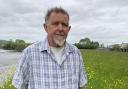 Smallholder Robert Moore, who is objecting to a compulsory purchase order, on land how owns by the River Towy