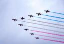 The Red Arrows did a flyby over Newport on the weekend as part of Wales National Armed Forces Day celebrations.