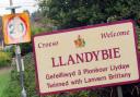 defaced 20mph sign in Llandybie.