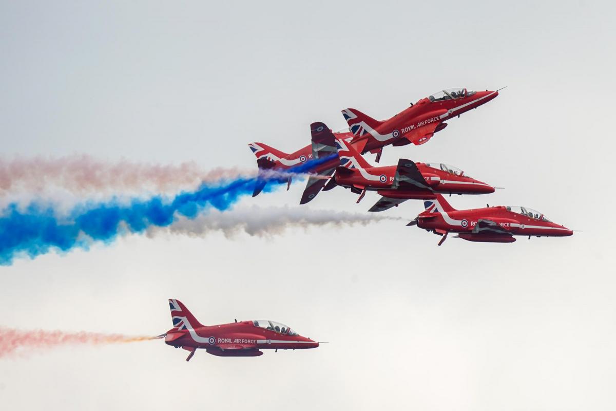The Red Arrows will be seen over the Amman Valley on several occasions
