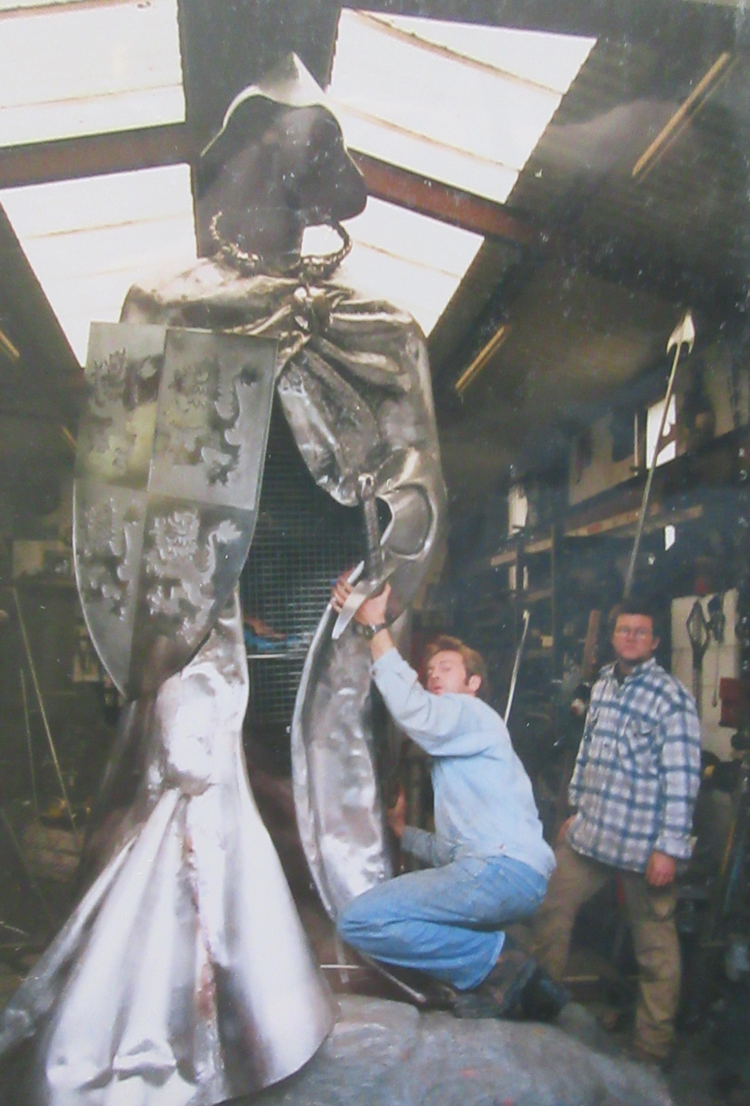 The statue in the workshop of Toby and Gideon Petersen