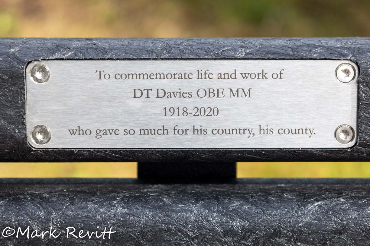  The bench plaque to honour DT Davies Picture Mark Revitt 
