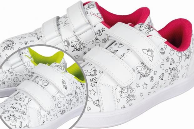 South Wales Guardian: Colour-In Trainers (Lidl/Canva)