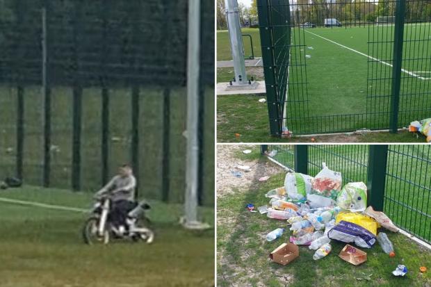 Photographs accompanying reports of alleged trespassing and anti-social behaviour at Ysgol Gyfun Gwent Is Coed in Duffyn, Newport.