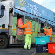 Powys County Council recycling crews.