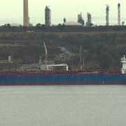 One of the tankers carrying Russian cargo which recently sailed into Milford Haven port.