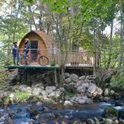 Glamping pods, such at this, are becoming more popular with tourists in Wales.
