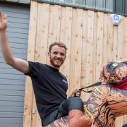 DRESSED FOR SUCCESS: Welsh entrepreneur Jack Lear in one of his Bodysocks fancy dress costumes