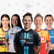 Jess Roberts, second left, returns to her home county for the Women's Tour 2022
