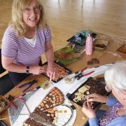 Ammanford's new mosaic being created