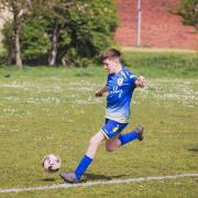 Roberts with the brace for Drefach U14s