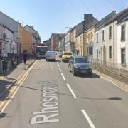 The scheme aims to reduce pollution on the A483 as it runs up the town’s hilly Bridge Street and narrower Rhosmaen Street (pictured), where large vehicles can struggle to pass one another. Pic: Google Maps