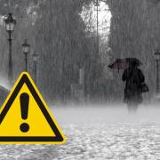A yellow warning of heavy rain has been issued for Wednesday evening.