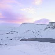 Llyn y Fan Fach covered in snow. Picture: Twm Curtis