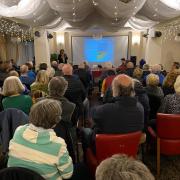 A meeting of over 150 people in the White Hart, Llandeilo, discussed the proposals for pylons in the Towy Valley.