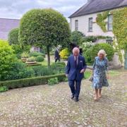 King Charles and Queen Camilla at Llwynywermod estate