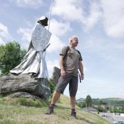 Derek visited Llandovery Castle on Weatherman Walking. Picture: BBC